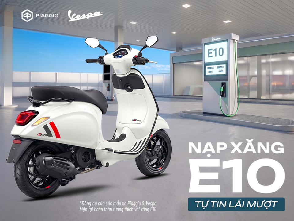 Xe Máy Piaggio và Vespa: Thông Tin Về Tương Thích Với Xăng E10